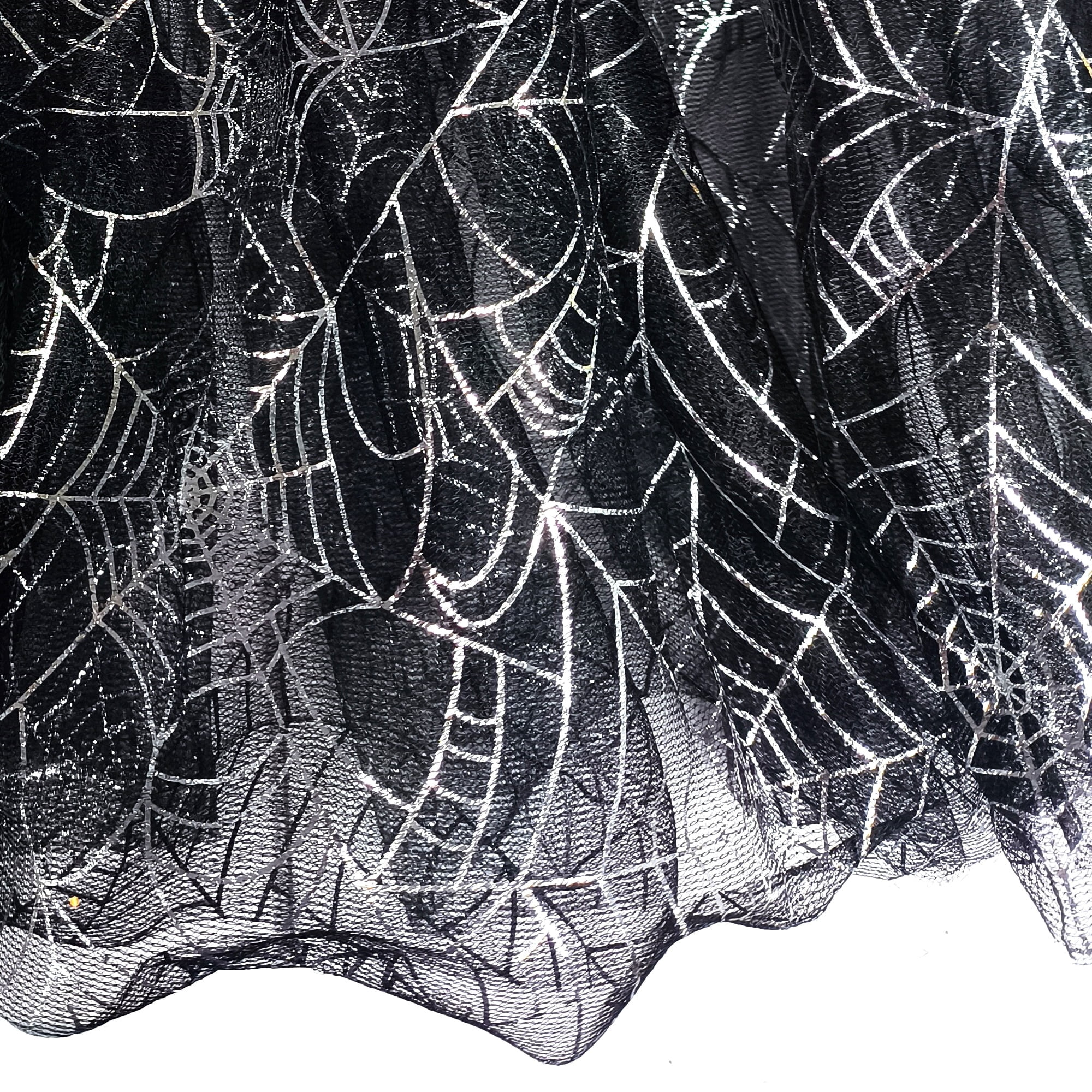 Spiderweb Tutu Costume Accessory for Adults, Black and Silver, S/M, Halloween by Way To Celebrate