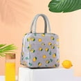 thumbnail image 2 of Clearance! Ongmies Kitchen Clearance Kitchen Organizers and Storage Lunch Bag Insulated Lunch Box Women's Lunch Tote with Front Pocket Reusable Insulated Bag Women's Lunch Box Men's Work Picnic Grey, 2 of 6