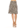thumbnail image 4 of Women's Casual Knee Length Flare A-line Skirt with Elastic Waistband, 4 of 7