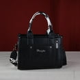thumbnail image 4 of Wrangler Purse Medium Tote Bags for Women with Card Holder Wallet Designer Satchel Top-handle Handbags, Cow Print-Black, 4 of 7