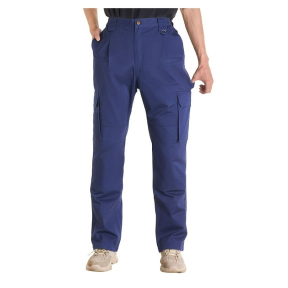 FR Pants for Men Flame-Resistant Pants Multi-Pockets L Dark Blue