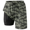 thumbnail image 4 of Men's Casual Shorts Gasp Shorts Men Nylon Basketball Pack for Men Memory Boy Trunk Running Short Summer for Casual Mens Work Out Athletic with Pocket Summer Wear Army Green XL, 4 of 4