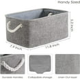 thumbnail image 3 of TESPERT 6-Pack Bulk Storage Bins - Heavy Duty EVA Foldable Organizer Baskets with Handles for Pantry, Pet Supplies, Blankets (11.8x7.9x5.1") - Sturdy & Lightweight, Grey, 3 of 11