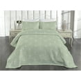 thumbnail image 2 of Ambesonne Art Deco Quilted Coverlet 3 Pcs, Pale Green Classic Scales, Queen Size, Pale Green and White, 2 of 4