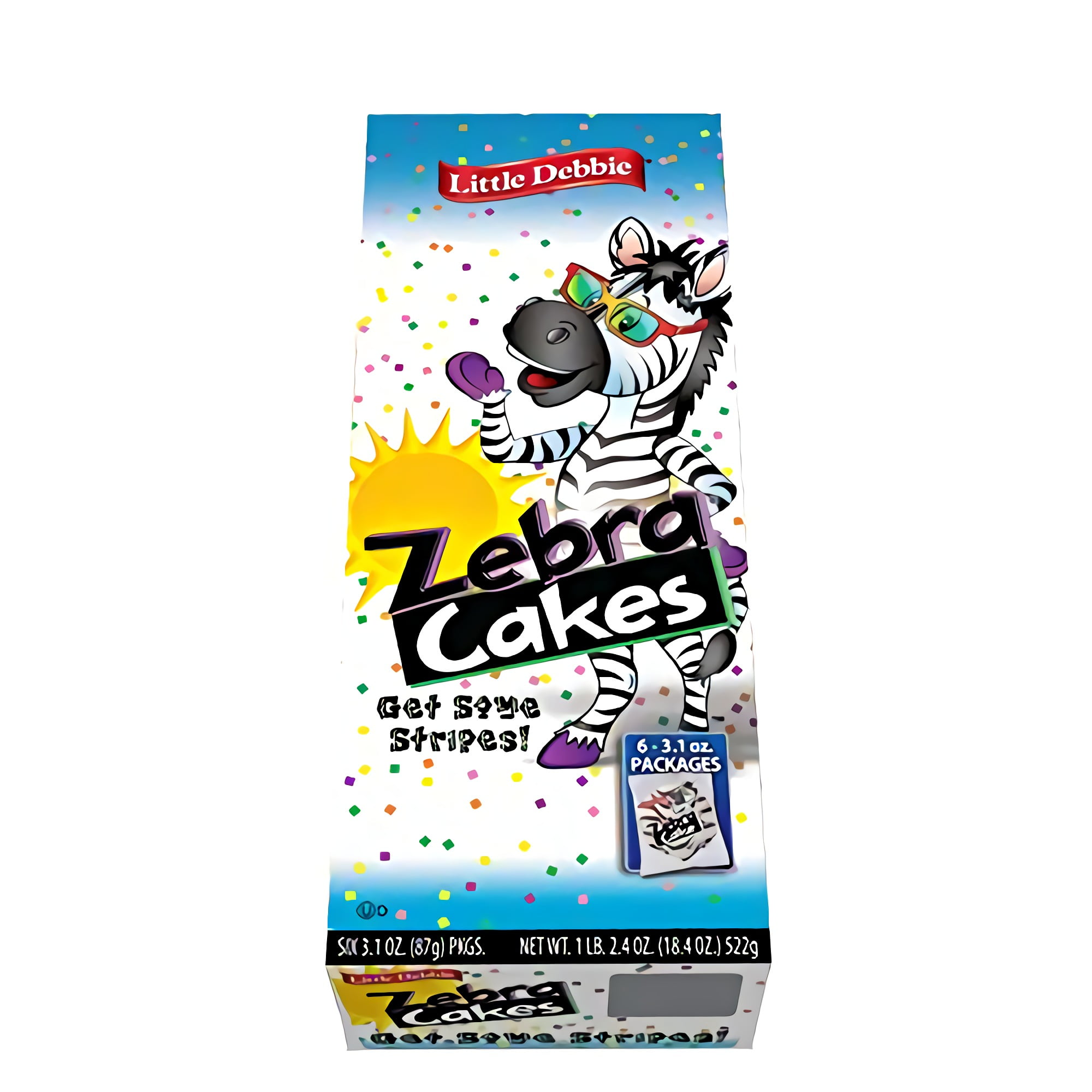 Little Debbie Zebra Cakes, Large 3.1 ounce, Individually Wrapped (Pack
