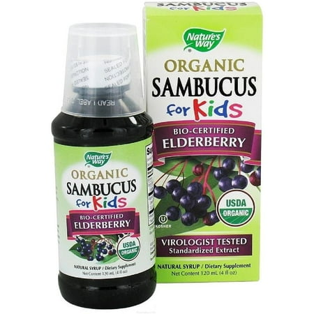 Nature's Way Organic Sambucus for Kids Natural Syrup, Elderberry 4 oz (Pack of (Best Natural Way To Stop Diarrhea)