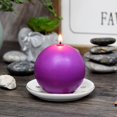 thumbnail image 4 of Zest Candle 6-Piece Ball Candles, 3-Inch, Purple, 4 of 6