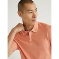 thumbnail image 4 of Free Assembly Men's Taped Oxford Pique Polo Shirt with Short Sleeves, Sizes S-3XL, 4 of 6