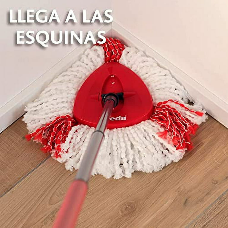 Vileda Easy Wring and Clean Turbo Microfibre Mop and Bucket Set, 48.5 X  27.5 X 28 cm, Grey/Red 