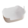 thumbnail image 2 of Almencla Cat Litter Boxes Open Top Pet Litter Tray with Spade Portable with High Sides white, 2 of 8
