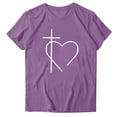 thumbnail image 3 of Blusas de Manga Corta para las Mujeres Divertida Impresión Cuello Redondo Camiseta Vintage, Blusas de Primavera para las Mujeres, 3 of 7