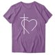 thumbnail image 3 of Blusas de Manga Corta para las Mujeres Divertida Impresión Cuello Redondo Camiseta Vintage, Blusas de Primavera para las Mujeres, 3 of 7