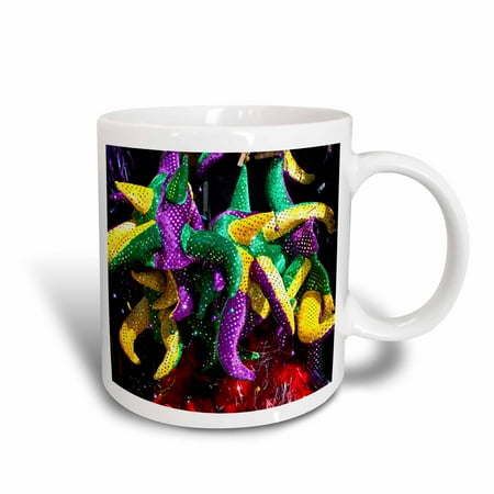 3dRose Louisiana, New Orleans, Mardi Gars hats - US19 WBI0179 - Walter Bibikow, Ceramic Mug, 15-ounce