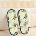 thumbnail image 2 of Balery Avocado for Exercise Pantuflas de Casa de Felpa Silenciosas con Diseño Estampado, Zapatillas Cómodas Antideslizantes de Algodón para Interior-Large, 2 of 8