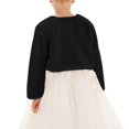 thumbnail image 5 of Fewfanhot Fuzzy Faux Fur Long Sleeve Bolero Shrug, Single Button Cropped Dress Cover Up Jacket for Girls Gifts, 5 of 5