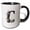 Black/White, variant on 3drose, Awesome Letter C. Halloween Monogram, Broom, Wizard Hat, Cat Art, 11oz Mug