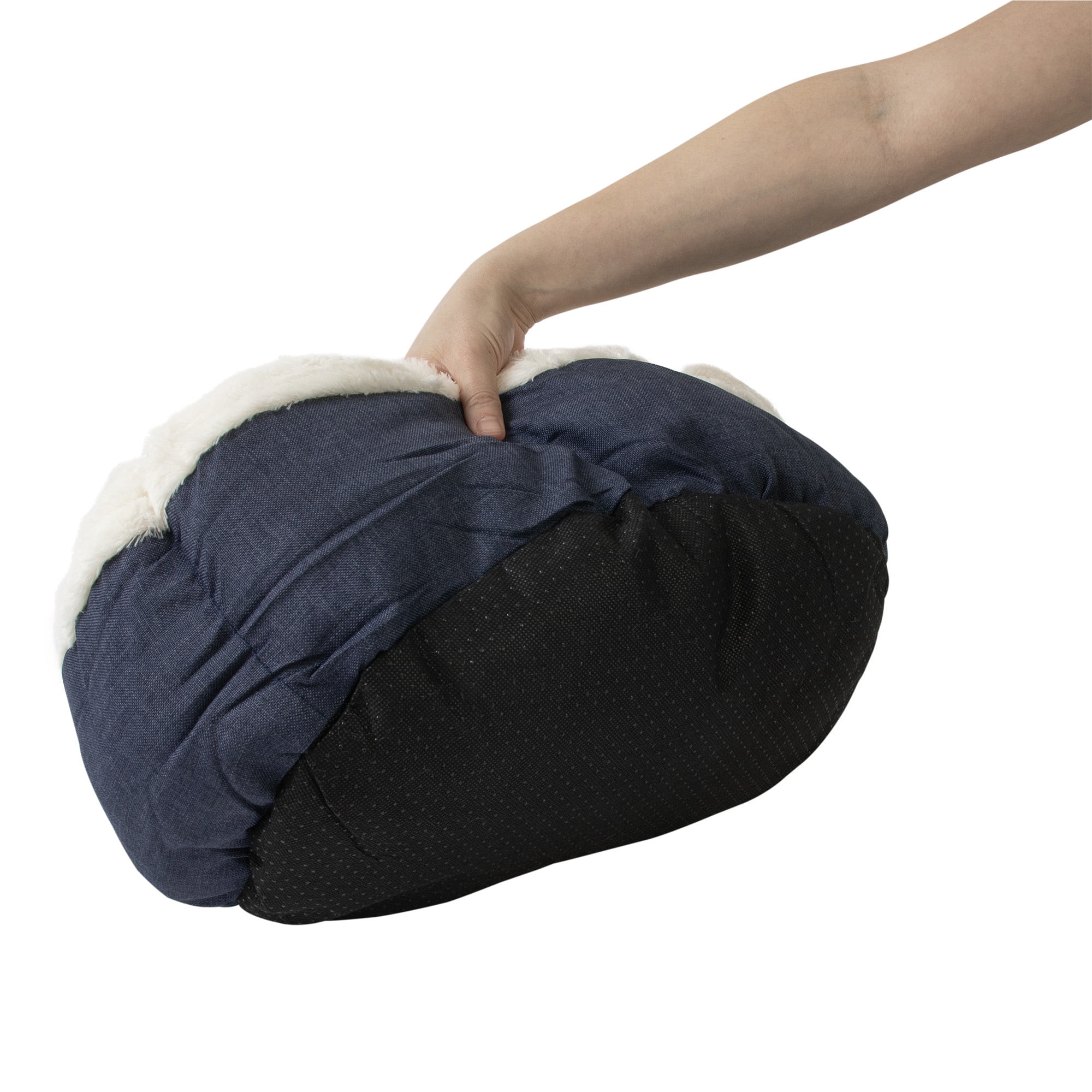 Petmate Round High Wall Cuddler Dog Bed, Cat Bed, 18 x 18 Inches, Assorted Colors