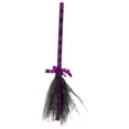 thumbnail image 1 of FELTECHELECTR Escoba de bruja de Halloween, escoba desmontable para cosplay, disfraz de Halloween, suministros para fiesta, 1 of 6