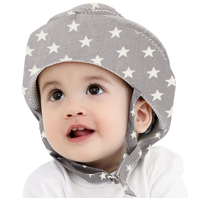 Ocanoiy Casco de seguridad para bebés, protector para la cabeza para niños pequeños, cojín para la cabeza para bebés, arneses protectores, gorro de seguridad ajustable suave para niños, protector para