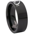 thumbnail image 6 of Bass Clef Heart Plain Tungsten Carbide Ring, 6 of 9