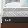 thumbnail image 5 of Lucid 3" Gel Memory Foam Mattress Topper, Twin XL - Infused with Cooling Gel and Aloe, Washable Cover, 5 of 14