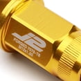 thumbnail image 3 of J2 Engineering LN-T7-008-15-GD J2 Engineering 7075 -T6 Forged Aluminum M12X1.5 20Pcs 44mm Height Open -End Lug Nut Set w / Socket Adapter (Gold), 3 of 6