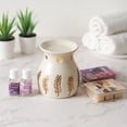 thumbnail image 5 of Hosley Gold Leaf Tealight Warmer, Handpainted, Cream Color, 5 of 10
