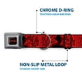thumbnail image 5 of Warner Bros. Horror Movies Pet Collar, Dog Collar Metal Seatbelt Buckle, Freddy Poses Quote Scrawls Hand Scratching Reds Black, 16 to 23 Inches 1.5 Inch Wide, 5 of 8