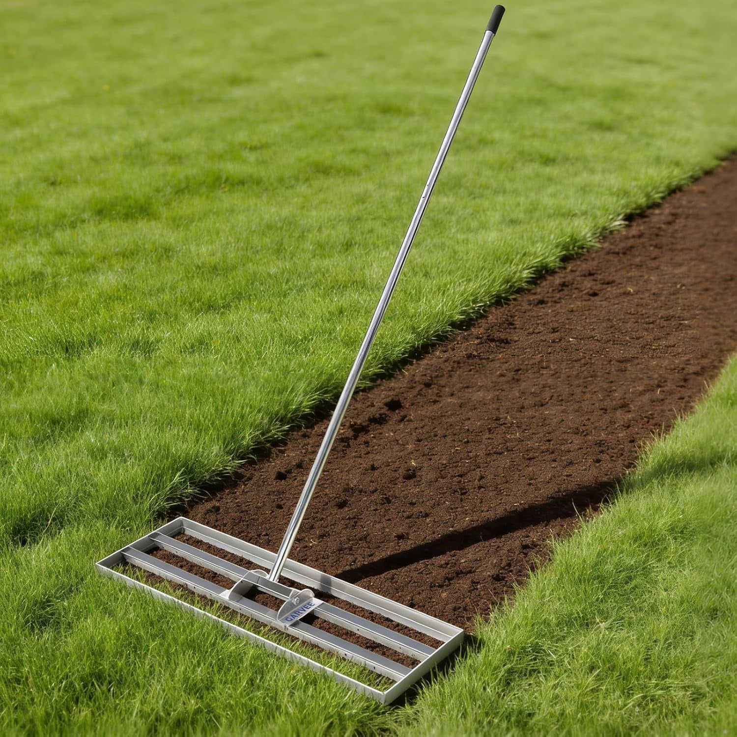 Lawn Leveling Rake, 36" x 10" Level Lawn Tool, Heavy Duty Stainless Steel Lawn Leveler Tool with 6.5 FT Extended Handle, Yard Leveling Rake Suit for Garden, Golf Lawn, Farm