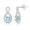 Blue Topaz, variant on Gemstone Earrings for Women - Dangling Infinity Earrings - Unique Meaningful Jewelry Gifts for Women