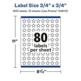 thumbnail image 6 of Avery Glossy Clear Star Labels, .75" x .75", 800 Labels, 6 of 9