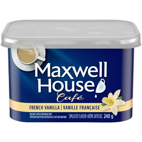 Maxwell House Cafe French Vanilla Flavoured Instant Coffee Beverage Mix, 240g