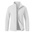thumbnail image 7 of XUNKUSGA Fleece Jacket Women Lightweight Full Zip Up Jackets for Women with Pockets Soft Polar Warm Long Sleeve Stand Collar Womens Winter Coats Fashion Winter Fall Outerwear White L, 7 of 7