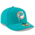 thumbnail image 3 of Men's New Era Aqua Miami Dolphins Omaha Throwback Low Profile 59FIFTY Fitted Hat, 3 of 5