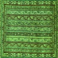 thumbnail image 1 of Ahgly Company Indoor Square Abstract Green Modern Area Rugs, 4' Square, 1 of 4