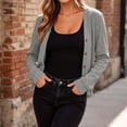 thumbnail image 4 of Diufon Lightweight Cardigans for Women Long Sleeve Fall Thin Button Front Cardigans Ladies Dressy Casual Blouses, 4 of 10