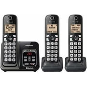 Panasonic KX-TG833 SK DECT 6.0 PLUS Bluetooth 3-Handsets Phone Link2Cell Cordless Telephone Black with Voice Assist & Answering Machine CTS8 32814