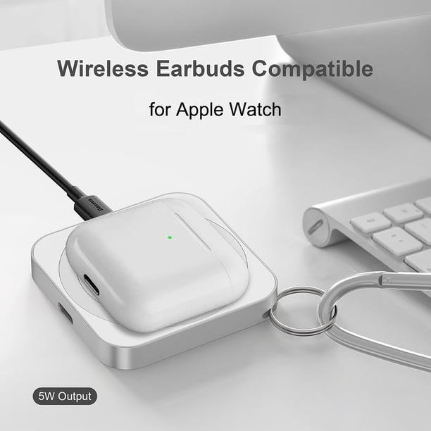 Adaptador de cargador magnético USB-C cargador rápido con mosquetón para Apple Watch