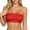 Red, variant on Tube Top For Seamless Strapless Bustier Built In Pads Removable Push Up Bra Plus Size Smooth Bandeau Tight Crop Top