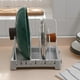 thumbnail image 5 of Soporte para encimera de cocina con ranura en U, tapa de olla ajustable, desmontable, estante de almacenamiento de revistas con barra de toalla, gris Inevent HA000748-01, 5 of 6