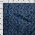 thumbnail image 3 of oneOone Polyester Spandex Blue Fabric Leaves Fabric For Sewing Printed Craft Fabric By The Yard 56 Inch Wide, 3 of 4