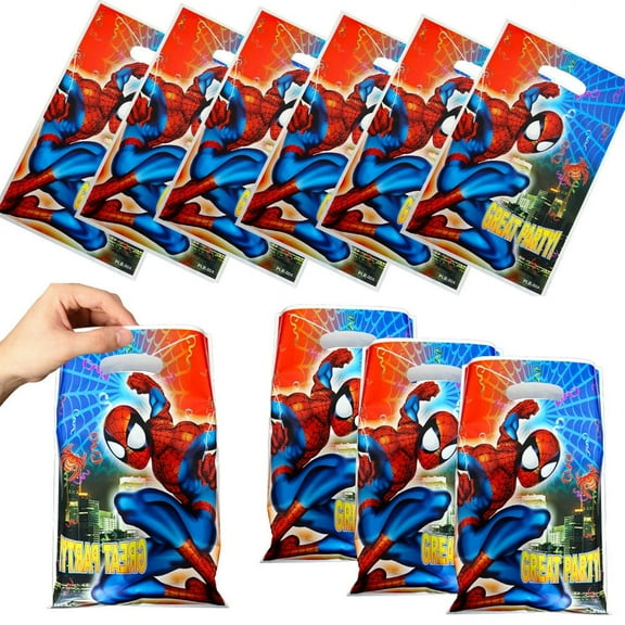 30 PCS Superhero Gift Bags Spiderman Gift Bags Hero Party Goody Bags Birthday Party Bags Spiderman Flavor Bags