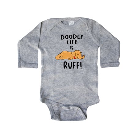 

Inktastic Doodle Life is Ruff! Golden Doodle Gift Baby Boy or Baby Girl Long Sleeve Bodysuit