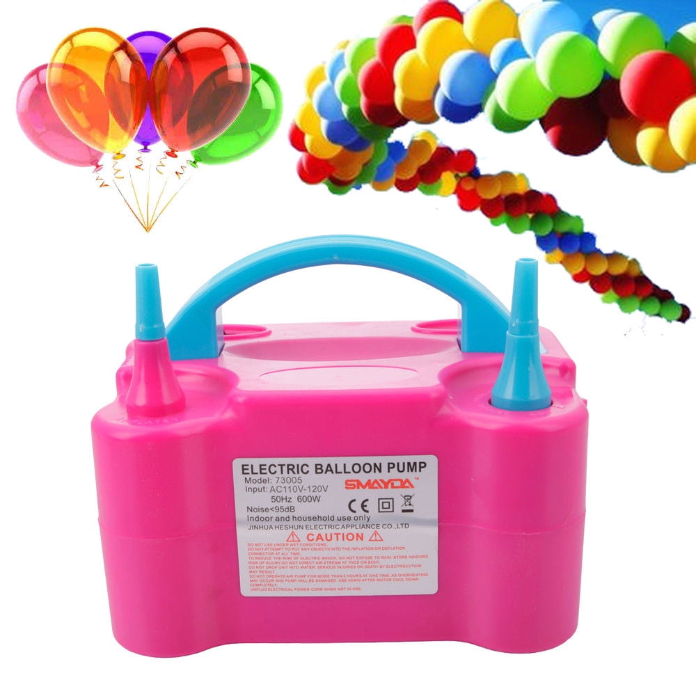 Portable Dual Nozzle Electric Balloon Blower Pump Air Inflator-Party 110v 600w