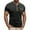 Black, variant on Workout Shirts for Men Henley Short Sleeve Office Casual Solid Color T-Shirt Vintage Men Clothes BU1 L