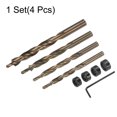 thumbnail image 3 of Uxcell 4pcs 5/16"-15/32" Round Shank Pocket Hole Drill Bit 13/64" Tip W M8-M12 Depth Stop Collar and Wrench, 3 of 6