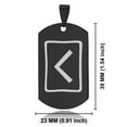 thumbnail image 2 of Stainless Steel Elder Futhark Kenaz Rune Dog Tag Pendant Necklace, 2 of 3