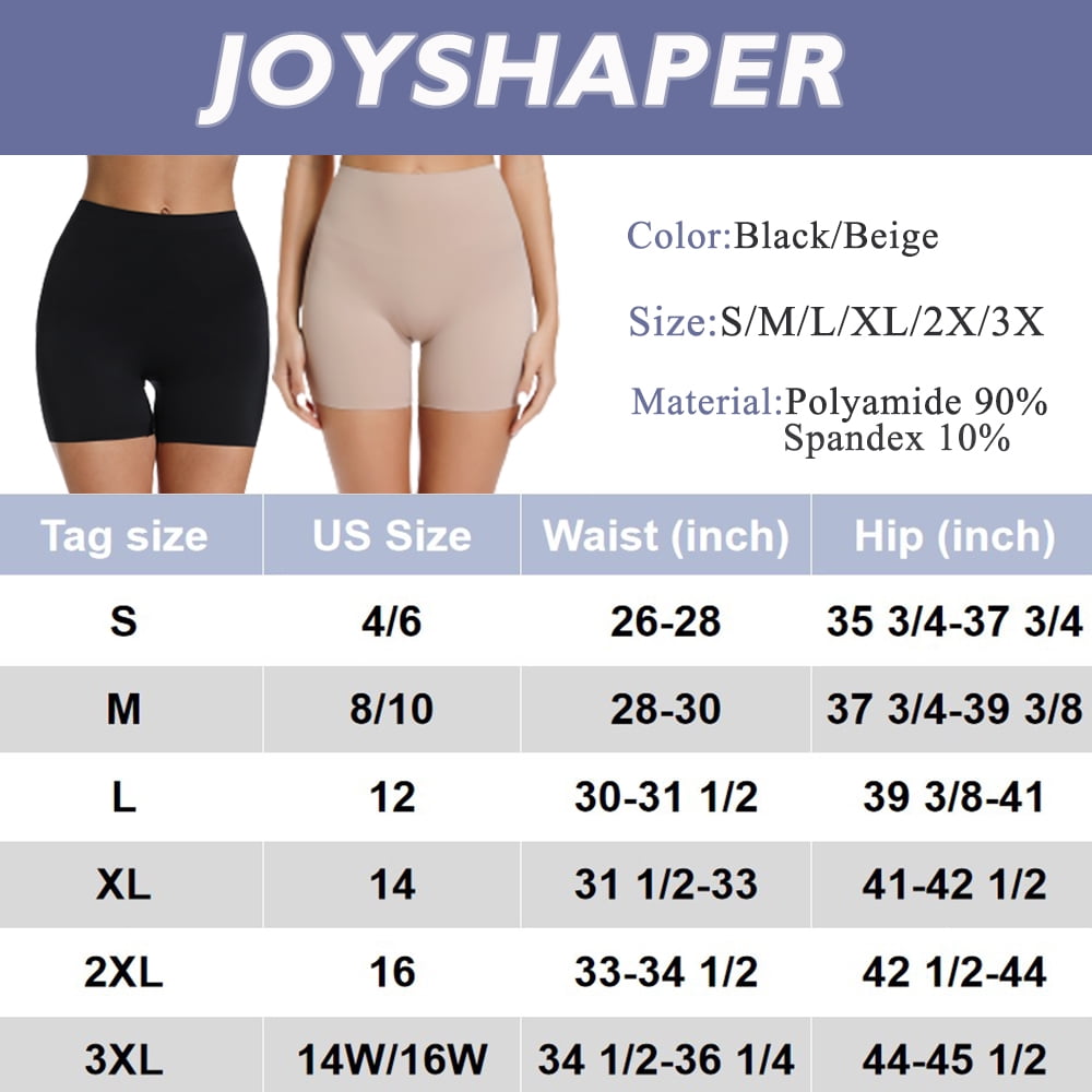 Joyshaper Slip Shorts for Women Under Dresses Anti Chafing Thigh Bands Lace  Underwear Thigh Slimmer Panties 