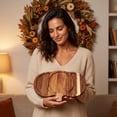 thumbnail image 6 of Fall Serving Tray Pumpkin Wooden Tea Tray 3-Compartment Divided Platter with Handle for Desserts Charcuterie Breakfast Fall Kitchen Decor Fall Table Decor Fall Decorations for Home by MPOISVA, 6 of 7