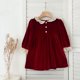 thumbnail image 1 of Sisters Dress Spring Baby Girls Lace Lapel Bodysuit Red Velvet Girls' Lace Puff Sleeve Princess Dress New Years' Clothes, 1 of 6